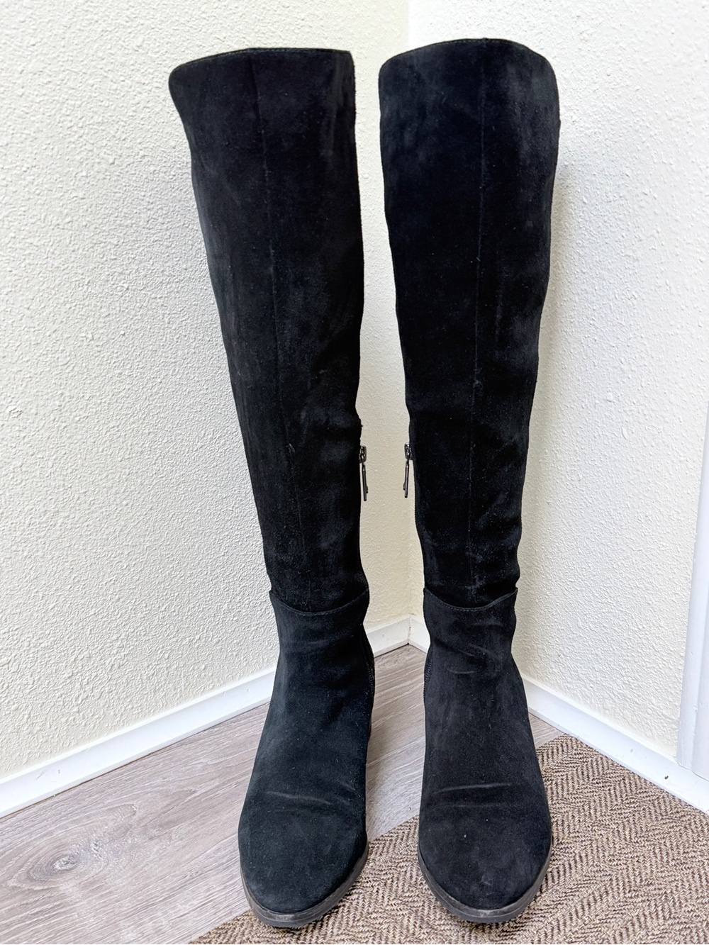 Blondo Waterproof Black Suede Over-the-Knee Boots